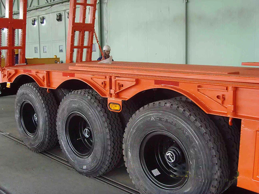 Custom Design Semi-trailer met Cross Arm Type Suspension 40FT 60FT 80FT 100FT laag bed