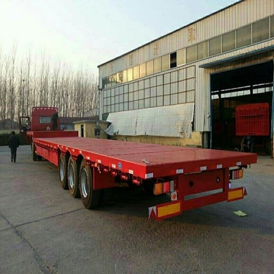 20ft 40ft Container Transport Low Bed Semi-trailer met flatbed ontwerp op en Materialen