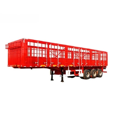 3axel 50 ton zijmuur hek vrachtwagen aanhangwagen half aanhangwagen met aanpassing