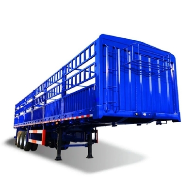 3axel 50 ton zijmuur hek vrachtwagen aanhangwagen half aanhangwagen met aanpassing