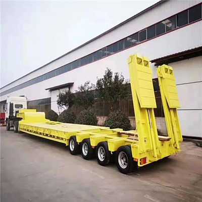 Chinese Gebruikte 3axels 60 ton 80 ton platbed trailer platbed semi-trailer aanpasbaar