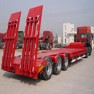 Chinese Gebruikte 3axels 60 ton 80 ton platbed trailer platbed semi-trailer aanpasbaar