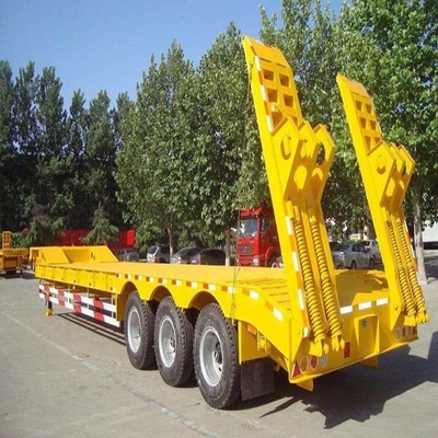 2 assen 30 ton laag bed chassis laag platbed half aanhangwagen met twee snelheid landing been