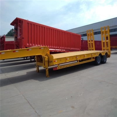 2 assen 30 ton laag bed chassis laag platbed half aanhangwagen met twee snelheid landing been