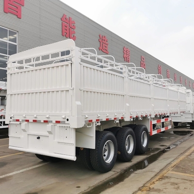 3-assige 40-voet zijwand aanhangwagen 40-100 ton hek vracht half-aanhangwagen met zelfdumping