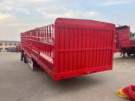 Beveiligd vervoer Semi-trailer met 3-assige hek kruisarm type loopvlak 1820mm