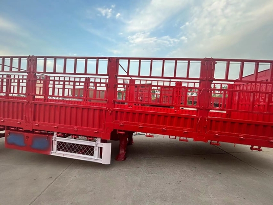 Beveiligd vervoer Semi-trailer met 3-assige hek kruisarm type loopvlak 1820mm