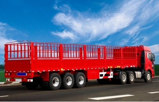 8 ton Zelfdumping 4assige aanhangwagen hek half aanhangwagen voor klantvereisten