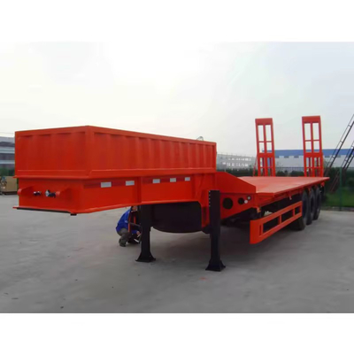 60-80-100 Tons Gooseneck Lowboy 4 Four Axles Low Bed Lowbed Truck Trailer Productie