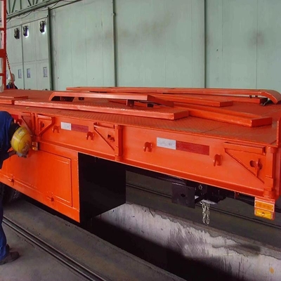 Geavanceerde 2-assige 40t lage containerschassis platbed aanhangwagen met handmatig landingsbeen