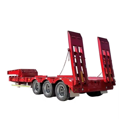Leveranciers 2 assen Vlakbed Truck Low bed Car Dolly Trailer met remmen Belasting onder de 50 T