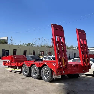 80t laag bed half-trailer met MacPherson-type ophanging en afneembare gooseneck