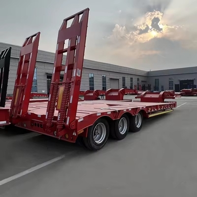 Zware lading 80 100 120 150 ton laadwagen 7 assen 8 assen lowboy half aanhangwagen