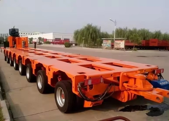 3-assige 10m-15m lage-bed aanhangwagen zware tractor platbed half-aanhangwagen voor zware apparatuur