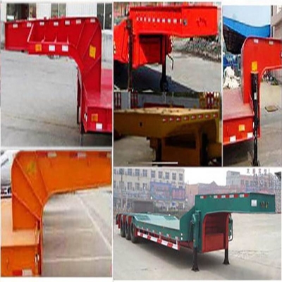2.3 Achsel Gooseneck Gebruikte Lowboy Low Bed Trailer zonder ABS Anti-Block Brekingssysteem