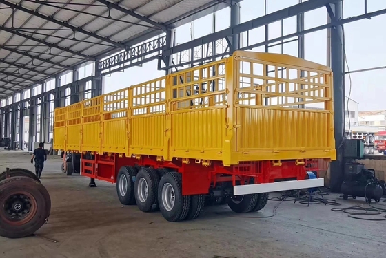 Aanpasbare 3 assen houten palen hek half-trailer met 1 jaar na-verkoopservice