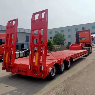 1820mm loopvlak Lowboy 100 Ton 4/6 Assen Lowbed Low Boy Semi Trailer voor aanpassing