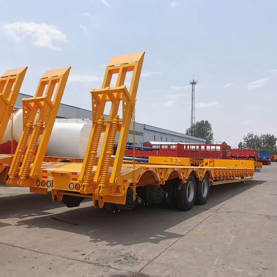 1820mm loopvlak Lowboy 100 Ton 4/6 Assen Lowbed Low Boy Semi Trailer voor aanpassing