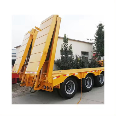 40ft 60ft Semi-trailer lowbed met lange gooseneck en drie lijnen zes assen Latest Version