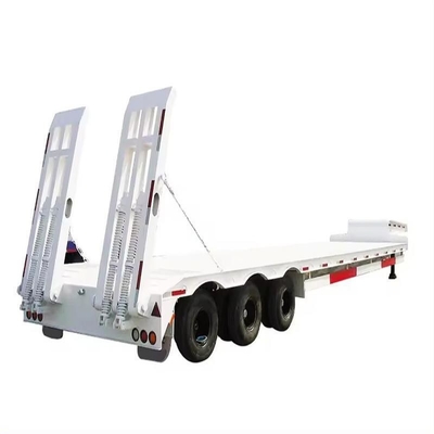 4/3-assige flatbed truck trailer met Mac Pherson-ophanging en aangepast stalen bed