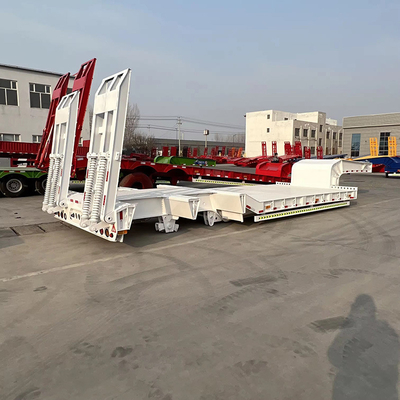 12 Bandnummer Platbed Semi-trailer 20 ton 20ft 40ft Capaciteit en containervervoer