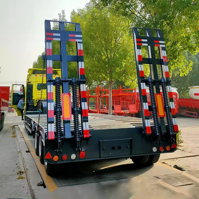 12 Bandnummer Platbed Semi-trailer 20 ton 20ft 40ft Capaciteit en containervervoer