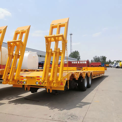 MacPherson Suspension 80t Container Chassis Loader Low Boy Trailer voor zwaar vervoer