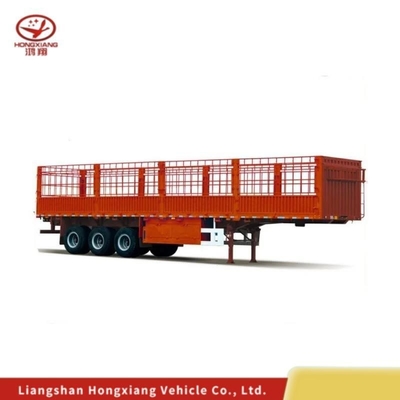 Zelfdumping 3axels 50tons Rollover Type Stake Truck Halve aanhanger met aanpassing