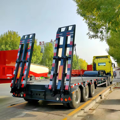 Lange gooseneck 80t lowbed lowboy loader met 2,3 assen en 1 jaar after-sales service