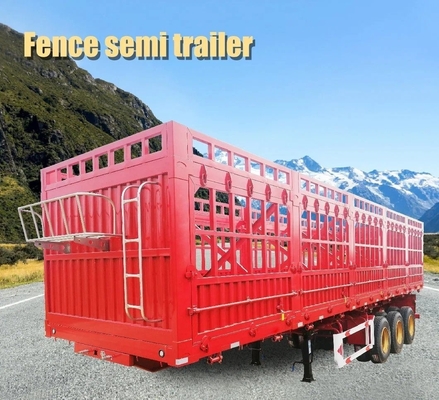 3 assen 50t Tri-assen 50 ton zware omheining Semi-trailers Staak Semi-trailer met 1