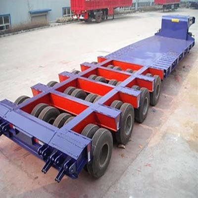 Lowboy Semi-trailer 60-80t met opvouwbare structuur en platbed optie inbegrepen