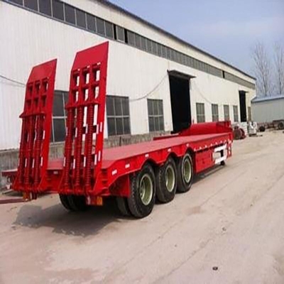 Lowboy Semi-trailer 60-80t met opvouwbare structuur en platbed optie inbegrepen