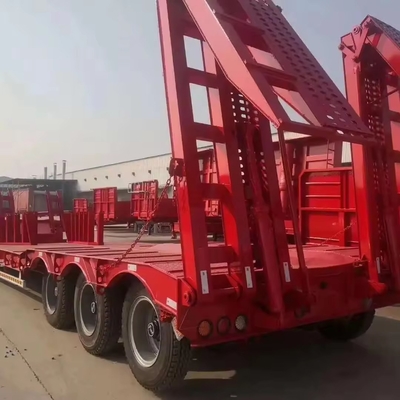 MacPherson-type ophangingssysteem 3-assige halve aanhangwagen voor het transport van graafmachines van 60 ton