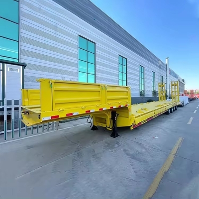 MacPherson-type ophangingssysteem 3-assige halve aanhangwagen voor het transport van graafmachines van 60 ton