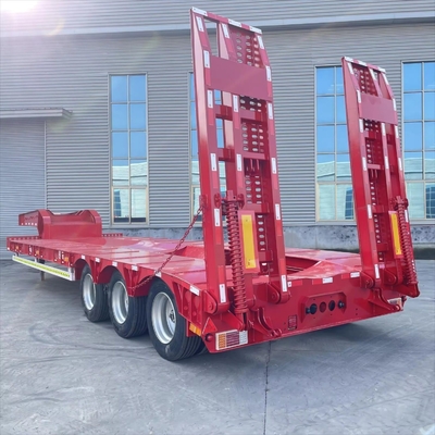 MacPherson-type ophangingssysteem 3-assige halve aanhangwagen voor het transport van graafmachines van 60 ton