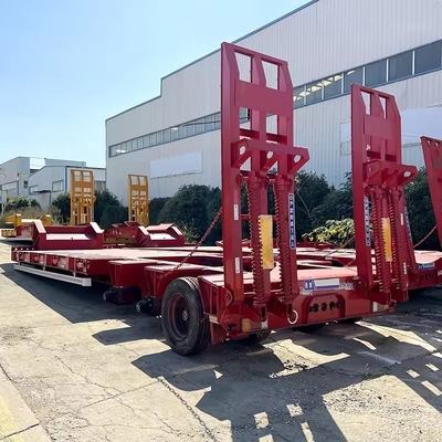 3 assen 40 FT platbed 50 ton laag platbed Semicontainer scheepvaarttrailer met ontwerp