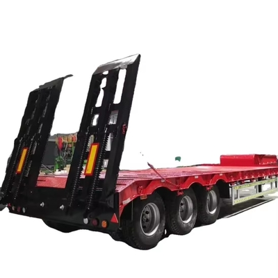 3 assen 40 FT platbed 50 ton laag platbed Semicontainer scheepvaarttrailer met ontwerp