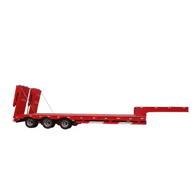 3 assen 70 ton 40 FT 40 ton laadmachine ijzer hydraulisch gebruikte lowbed truck lowboy low bed semi-trailer