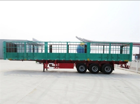 8 ton 2 of 3 assen 40T laaggelegen halve aanhangwagen/truck aanhangwagens zijwandhalve aanhangwagens