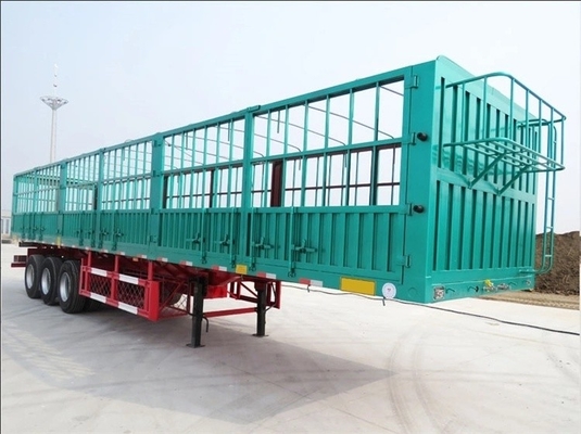 8 ton 2 of 3 assen 40T laaggelegen halve aanhangwagen/truck aanhangwagens zijwandhalve aanhangwagens