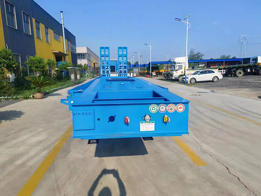 60 80 100 ton Ganshals Afneembare lage laadmachine Lowboy Truck Flatbed Lowbed Semi-trailer