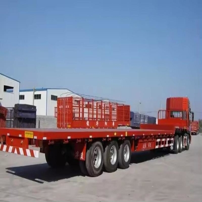 Zware 100-200 ton platvloer modulair laagbed aanhangwagen