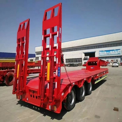Aanpassing 3 Assen 80t Lowbed Lowboy Low Flatbed Loader Drop Deck Trailer Tread 1820mm