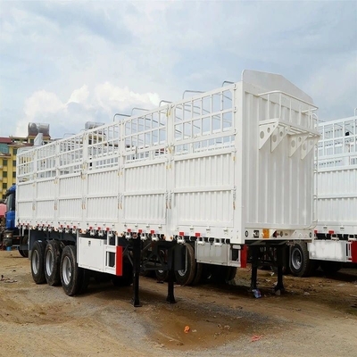 Ondersteuning van 5,8 ton 3-assige rasterformaat Semi-trailer met hek bord Trailer aanpasbaar