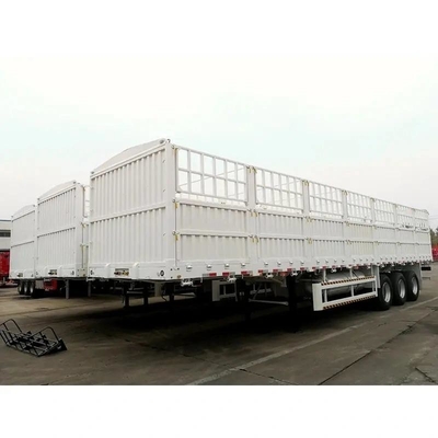 Ondersteuning van 5,8 ton 3-assige rasterformaat Semi-trailer met hek bord Trailer aanpasbaar