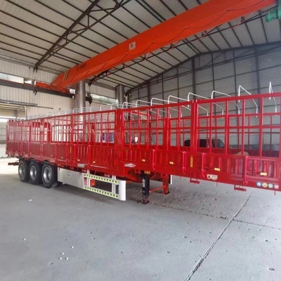 Ondersteuning van 5,8 ton 3-assige rasterformaat Semi-trailer met hek bord Trailer aanpasbaar