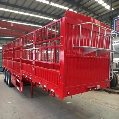 Ondersteuning van 5,8 ton 3-assige rasterformaat Semi-trailer met hek bord Trailer aanpasbaar