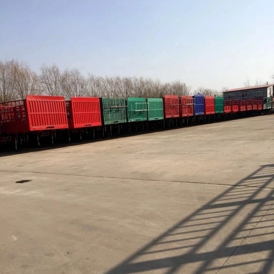 Ondersteuning van 5,8 ton 3-assige rasterformaat Semi-trailer met hek bord Trailer aanpasbaar
