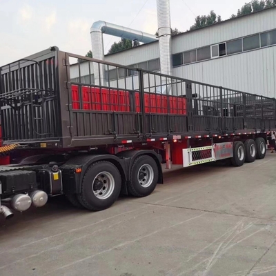 Ondersteuning van 5,8 ton 3-assige rasterformaat Semi-trailer met hek bord Trailer aanpasbaar