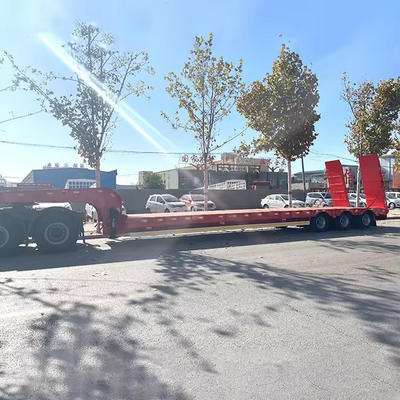 40 FT Flat Half Low Bed Loader Hook Board Transport Trailer met tread 1820mm Flatbed